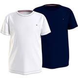 Tommy Hilfiger Drenge Børnetøj Tommy Hilfiger Kids' Plain Logo T-Shirts 2-pack - Desert Sky/White
