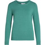 34 - Grøn Sweatere Vila Ril Round Neck Knitted Pullover - Alhambra