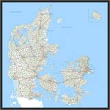 Incado Denmark Map Vægdekorationer 70x70cm