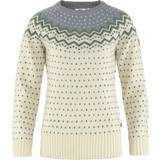 48 - Hvid - Uld Tøj Fjällräven Övik Knit Sweater Women Chalk White/Flint Grey-113-055