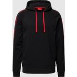 Hugo Boss Polyamid Overdele Hugo Boss Relaxed-fit organic-cotton hoodie with tape