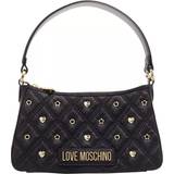 Love Moschino Nylon Eyelets Color Handbag - Black