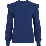 Flæse - Nylon Tøj Object Malena Knitted Pullover - Estate Blue
