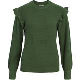 Object Flæse Tøj Object Malena Knitted Pullover - Artichoke Green