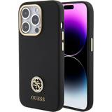 Guess Mobilcovers Guess Liquid Silicone Metal Logo Case for iPhone 15 Pro