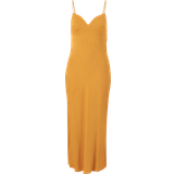 Elastan/Lycra/Spandex - Guld - Lange kjoler Calvin Klein Slim Midi Slip Dress GOLD