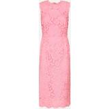 12 - Pink - XXS Kjoler Dolce & Gabbana Branded stretch lace calf-length dress