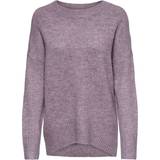 Only Nanjing O Neck Knitted Pullover - Purple/Purple Ash