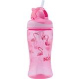 Nuby Drikkedunke Nuby drikkeflaske med sugerør Soft Flip-It 360ml fra 12 måneder, pink