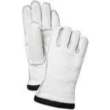 Hvid - Skind Tilbehør Hestra Heli Female 5-finger Ski Gloves - Ivory/Off White