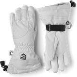 Blå - Polyester Handsker & Vanter Hestra Heli Female 5-finger Ski Gloves - Pale Grey/Off White