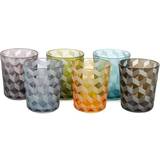 Multifarvet Tumblerglas Polspotten 'blocks Set Of Six Glassware Tumbler