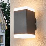 Lindby Hedda kantet LED-udendørsvæglampe Vægarmatur