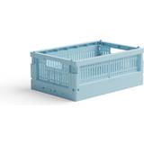 Blå Kasser & Kurve Crate Foldekasse Mini Crystal Blue Crate Opbevaringsboks