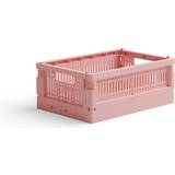 Pink Opbevaringsbokse Crate Foldekasse Mini Candyfloss Pink Crate Opbevaringsboks