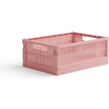 Pink Brugskunst Crate Foldekasse Midi Candyfloss Pink Crate Foldekasse Opbevaringsboks