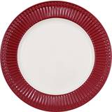 Greengate Flade tallerkener Greengate Alice Claret Red dinner plate Flad tallerken