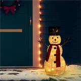 VidaXL Julepynt vidaXL Dekorativ julesnemand LED-lys luksuriøst stof Julepynt