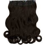 Syntetisk hår - Varmebestandig Extensions & Parykker Lullabellz Thick Curly Clip In Hair Extensions 20 inch Dark Brown
