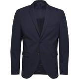 48 - Elastan/Lycra/Spandex Blazere Selected New One Slim Fit Jacket - Navy