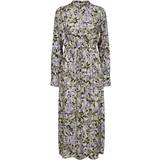 34 - Multifarvet Kjoler Selected Katrin Floral Maxi Dress - Sandshell