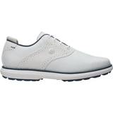 8,5 - Sølv Golfsko FootJoy Traditions Vandtætte Dame Golfsko Uden Spikes White/Blue/Grey Normal