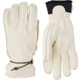 48 - Hvid - Skind Tøj Hestra Wakayama 5-Finger Ski Gloves - Almond White