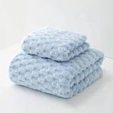 Shein Boligtekstiler Shein Microfiber Sky blue Badehåndklæde Hvid (30x30cm)