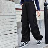 Cargobukser Shein Teen Girl Flap Pocket Side Cargo Pants