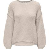 Only Polyester Overdele Only Nordic O-Neckline Dropped Shoulders Pullover - Grey/Pumice Stone
