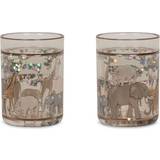 Transparent Krus Konges Sløjd Glitter Cups 2-pack Safari