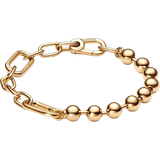 Pandora Guldbelagt Armbånd Pandora Me Metal Bead & Link Chain Bracelet - Gold