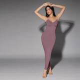 Dame - Lange kjoler - Slim Shein Solid Backless Bodycon Dress