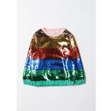Stella McCartney Overdele Stella McCartney Girl's Striped Sequin Cotton Sweatshirt - Multicolor