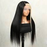 Multifarvede Extensions & Parykker Shein Kinky Straight T Part Lace Wig Blonde