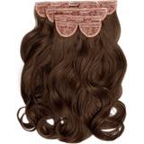 Clip-on-extensions Lullabellz Super Thick Blow Dry Wavy Clip In Hair Extensions 22 inch Chestnut 5-pack