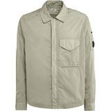 Nylon Skjorter C.P. Company Chrome-R Zipped Overshirt - Silver Sage/Brown