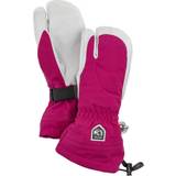 Dame - Pink Handsker Hestra Women's Heli 3-Finger Gloves - Fuchsia/Offwhite