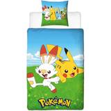 Licens Pokemon sengetøj Pikachu og Scorbunny 2 135x200cm