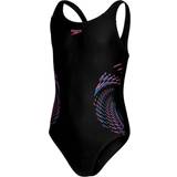 Speedo Børnetøj Speedo Girl's Muscleback Swimsuit - Black/Purple (80832414379)