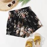 48 - Blomstrede Bukser & Shorts Shein Plus Floral Print Shirred Waist Shorts