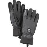 Grå - Neopren Tøj Hestra Army Leather Wool Terry 5 Finger Gloves - Grey/Black