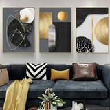 Hvid - Polyester Vægdekorationer Shein 3pcs/set Painting Tavla 40x60cm 3st