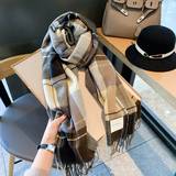 Bomuld - Dame - Grøn Halstørklæde & Sjal Shein 1pc New Arrival Winter Scarf, Women's Korean Style Thick Checker Patterned Scarf, Couple Simple Scarf Winter, Students' Scarf, Imitation Cashmere, Warm And Soft,For Keep warm outdoors in winter