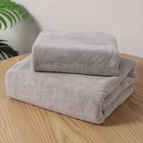 Shein 1pc Solid Color Bath Towel Or Towel, Minimalist Fabric Bath Towel Or Towel For Home Gæstehåndklæde Grå (80x40cm)