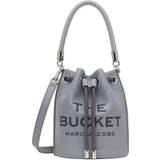 Grå - Snørre Bucket Bags Marc Jacobs The Leather Bucket Bag - Wolf Grey