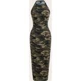 Camouflage - Dame Kjoler Shein Camo Print Slip Dress