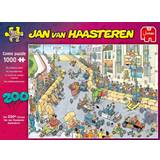 Kunstværk Klassiske puslespil Jumbo Jan Van Haasteren the Soapbox Race 200th Puzzle 1000 Pieces