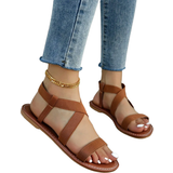 Brun - Slingback Sko Shein Fashionable Flat Sandals - Brown
