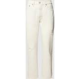 Levi's Dame - Hvid - W25 Jeans Levi's Jeans boyfriend 501 CROP Hvid